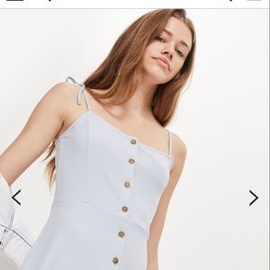 NWT TOPSHOP Button Ribbed Mini Dress